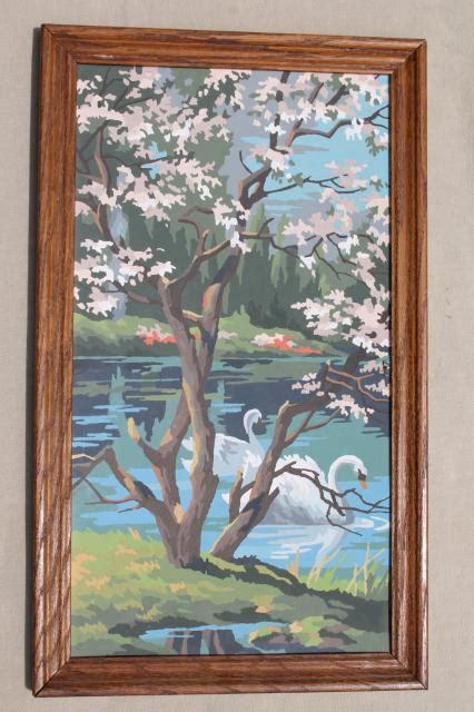 Retro Vintage Paint By Number Pictures Four Seasons Wall Art Set Paint