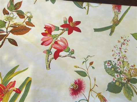 decorator fabric 5.125 yards botanical print by theartfloozy