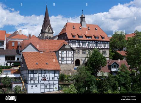 city view of warburg, north rhine-westphalia, germany, europe Stock ...