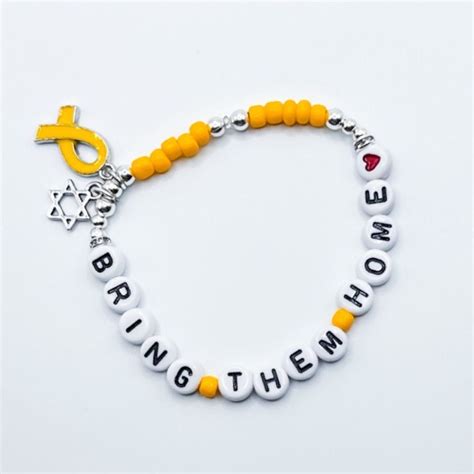 Bring Them Home Bracelet Yellow Ribbon Star Of David Charm Stand