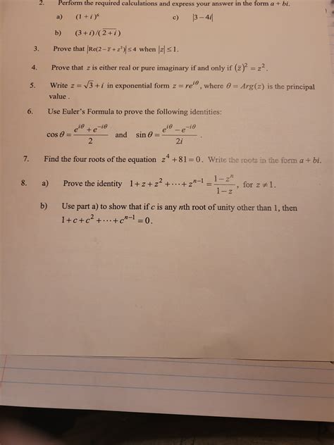 Answered 7 Find The Four Roots Of The Equation Bartleby