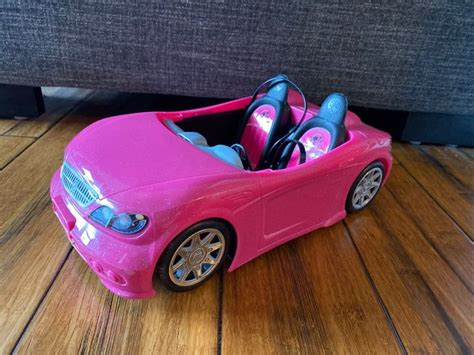 Barbie Pink Glitter Convertible Toy Car 2013 Mattel 2 Seater Sports Car | Mercari | Barbie toys ...