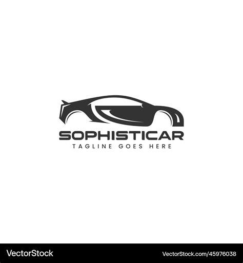 Logo car silhouette style Royalty Free Vector Image