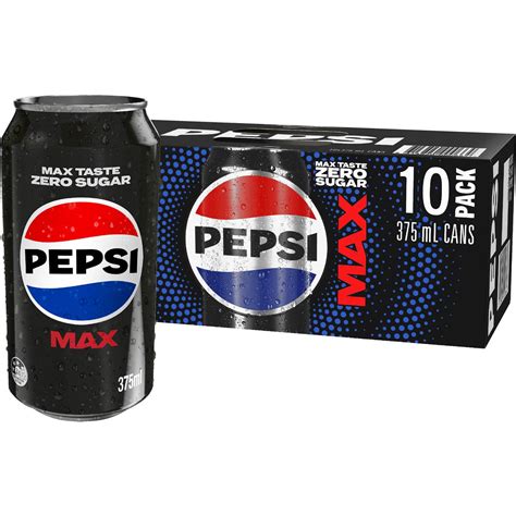 Pepsi Max No Sugar Cola Soft Drink Cans Multipack Ml X Pack