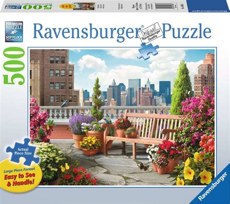 Ravensburger Rooftop Garden 500 Pc Large Format Puzzle Teaching