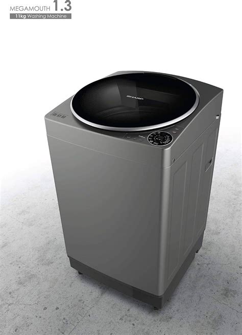 Sharp 11kg Top Load Fully Automatic Mega Mouth Washing Machine With Holeless Tub Estmw135zs Dark