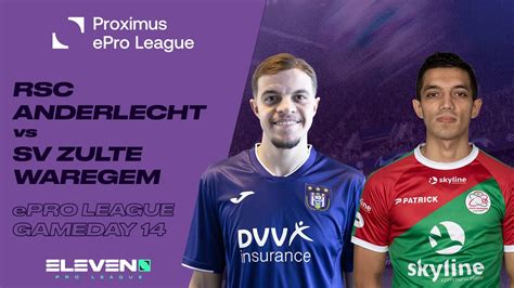 Nl Rsc Anderlecht Sv Zulte Waregem Proximus Epro League Speeldag