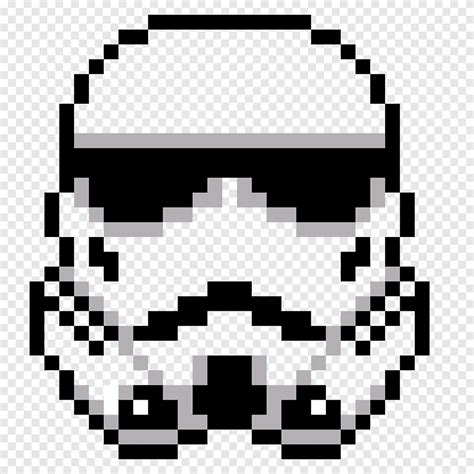 Stormtrooper Pixel Art Graphics Stormtrooper Symmetry Monochrome Png Pngegg