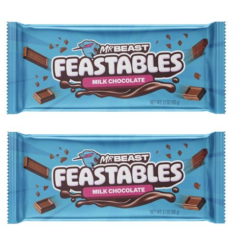 Feastables Milk Chocolate Beast Chocolate Bars Bundle New Formula