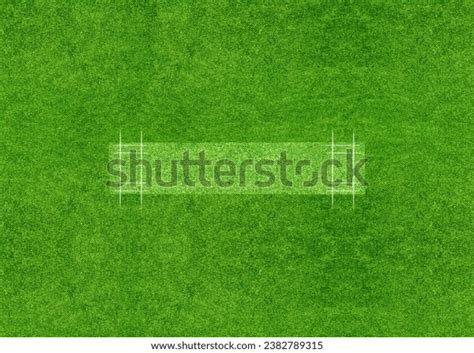 Cricket Pitch Top View Over Royalty Free Licensable Stock Photos