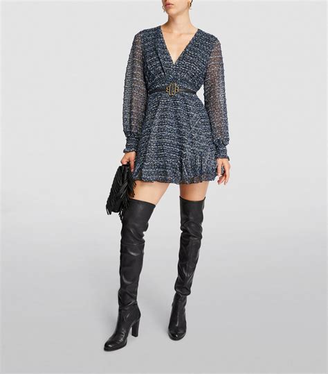 Womens Maje Blue Sequin Embellished Mini Dress Harrods Us