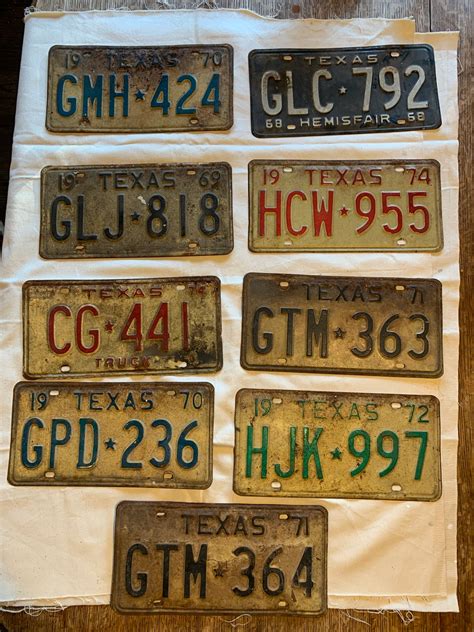 TEXAS LICENSE PLATE, Vintage License Plate, Lone Star State Plate ...