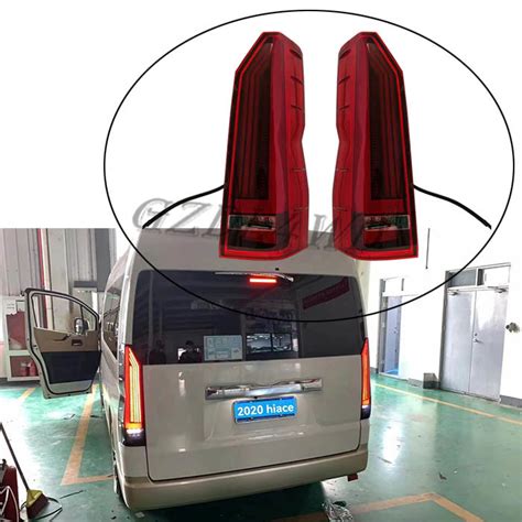 Gzdl4wd Car LED Tail Lights For Hiace Van 2005 2018 2019 Rear Lamps