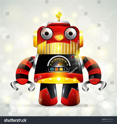 New Retro Robot Toy Illustrator Vector Stock Vector 89833603 Shutterstock