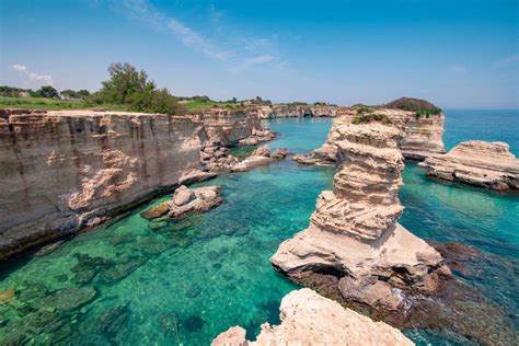 Sea Stacks Of Sant Andrea Faraglioni Di Sant Andrea Imaginapulia