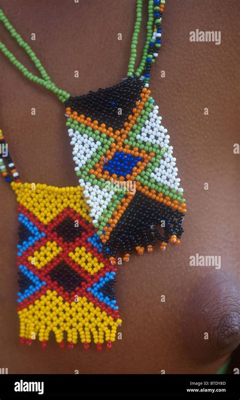 Traditional Zulu Beadwork As Worn By The Woman Stock Photo Alamy