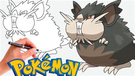 How To Draw Alolan Raticate Pokemon Alolan Pokemon Youtube