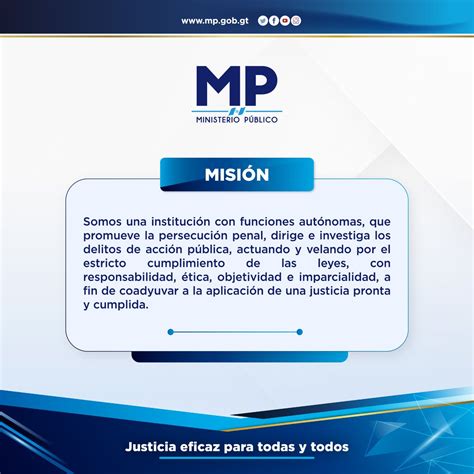 MP de Guatemala on Twitter Misión del Ministerio Público