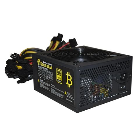 2000W ATX Gold Mining Power Supply SATA IDE 8 GPU For ETH BTC Ethereum