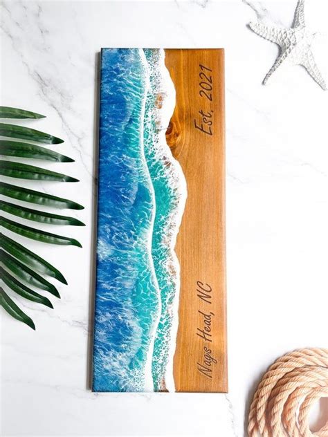 Mahogany Beach Ocean Charcuterie Board Personalized Ocean Etsy