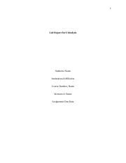 Lab Report For Urinalysis Docx 1 Lab Report For Urinalysis Student S