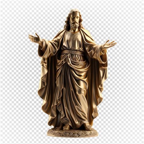 Heilige Goldstatue Von Jesus Christus Png Statue Von Jesus Betet