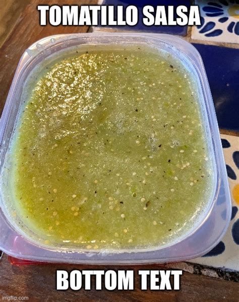 I Made Tomatillo Salsa Imgflip