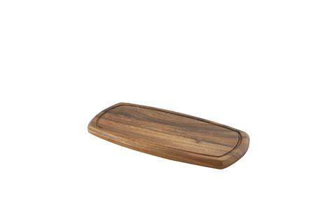 Genware Acacia Wood Serving Board 36 X 18 X 2cm Acacia Wood