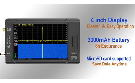 Hamgeek Tinysa Ultra Spectrum Analyzer 4 0 Inch 100khz To 5 3ghz