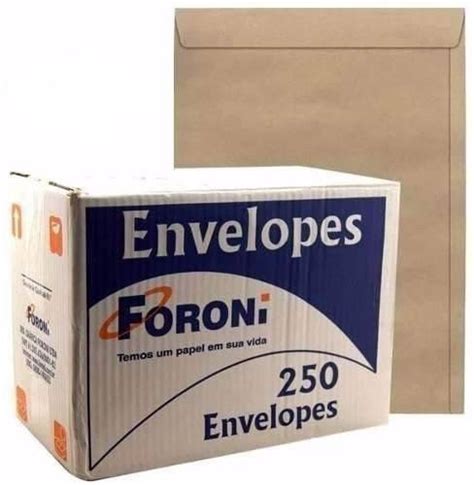 Envelope Foroni Saco Kraft Natural Pardo X A Unidades