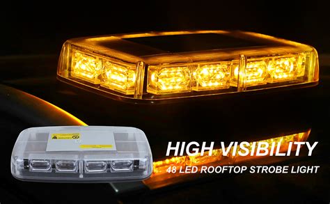 Amazon Aspl Pcs Led Roof Top Strobe Lights High Visibility