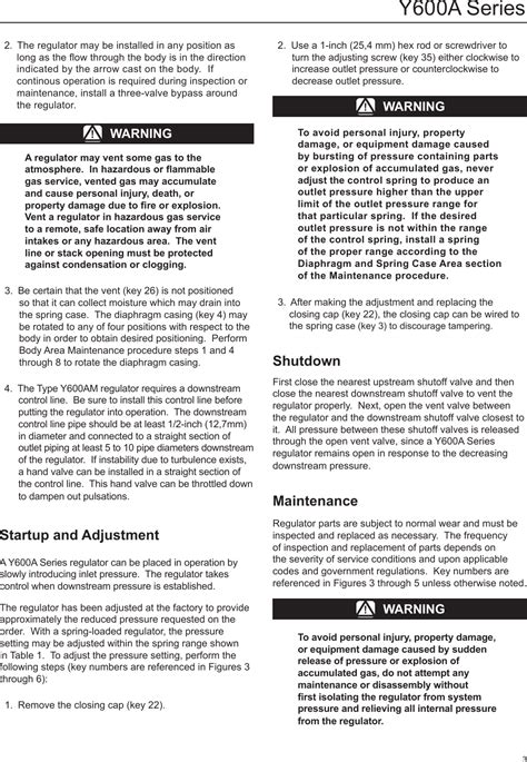 Emerson Y A Series Pressure Reducing Regulators Instruction Manual