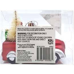 Christmas Traditional Ute With Santa Red Ornament Each Woolworths