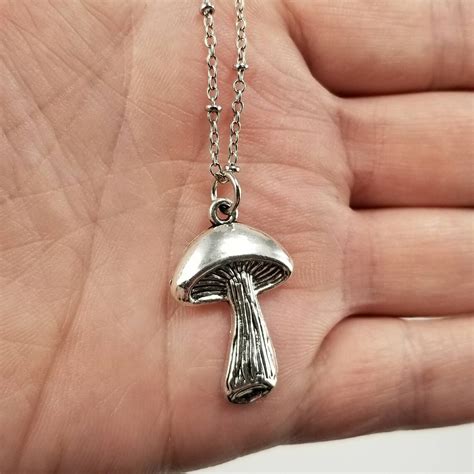 Mushroom Necklace Mushroom Jewelry Magic Mushroom Necklace Etsy