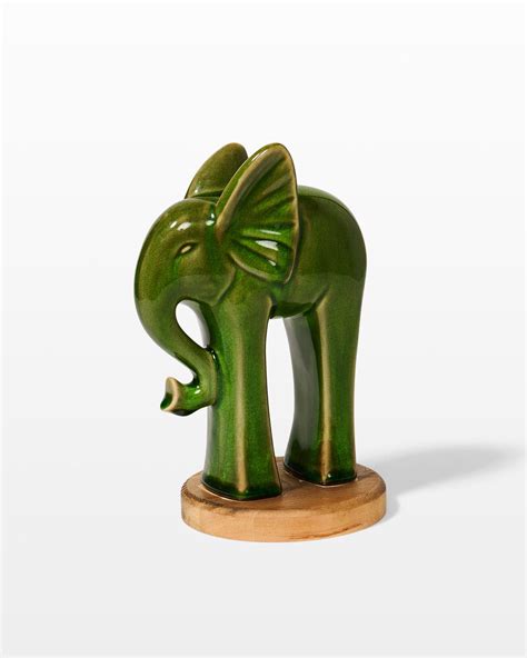 TA1112 Millie Ceramic Elephant Sculpture Prop Rental - ACME Brooklyn