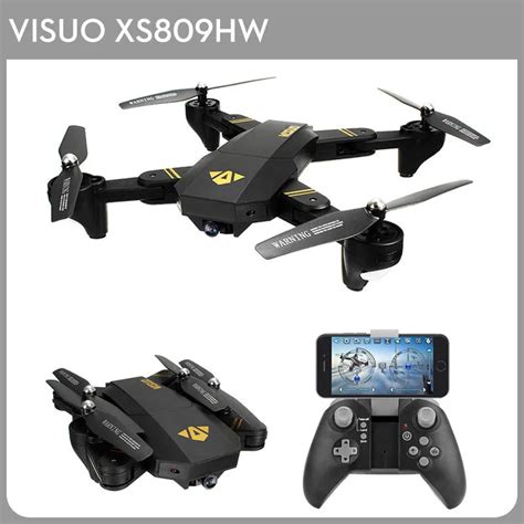 Visuo Xs Hw Foldable Selfie Drone Wifi Fpv Mp P Fov Wide