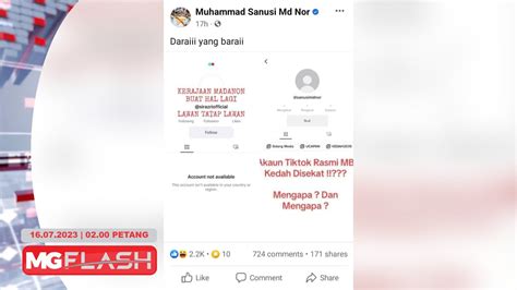 Tak Puas Hati Akaun Tiktok Dipadam Sanusi Dakwa Kerajaan Seperti Korea