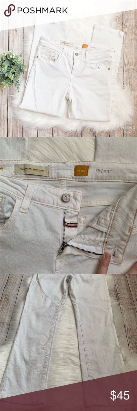 Pilcro And The Letterpress White Stet Jeans Stet Anthropologie Jeans Cropped Jeans