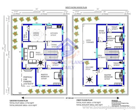 West Facing Duplex House Plan As Per Vastu New House Plan