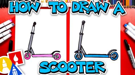 How To Draw A Scooter - Art For Kids Hub