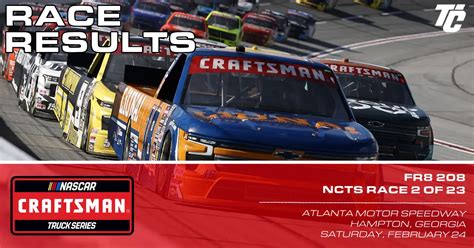 Race Results: NASCAR Craftsman Truck Series FR8 208 at Atlanta ...