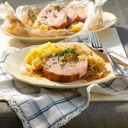 Kassler Mit Sauerkraut Im Backofen Kasselerbraten Auf Sauerkraut So