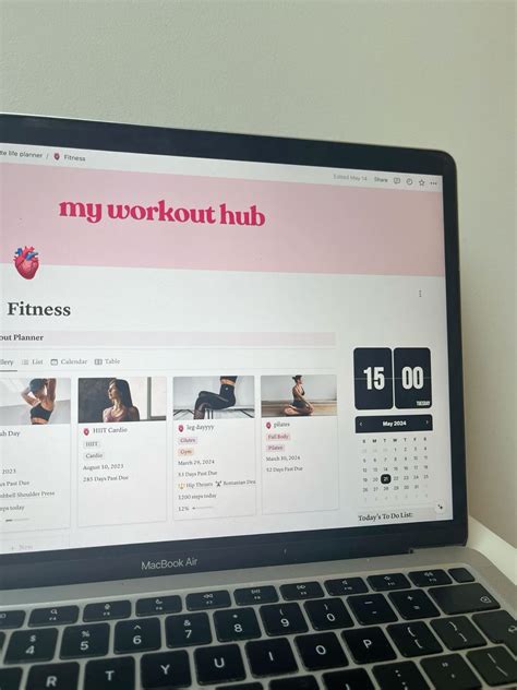 Aesthetic Pilates Workout Planner