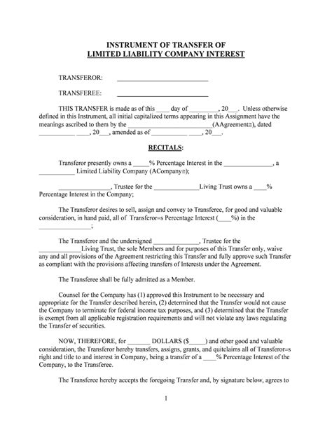 Transfer Of Ownership Form Fill Online Printable Fillable Blank