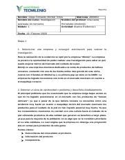 Avance 1 Evidencia Investigación avanzada de mercados docx Reporte