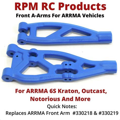 NEW RPM 81485 Front Upper Lower A Arms Arrma Kraton Talion