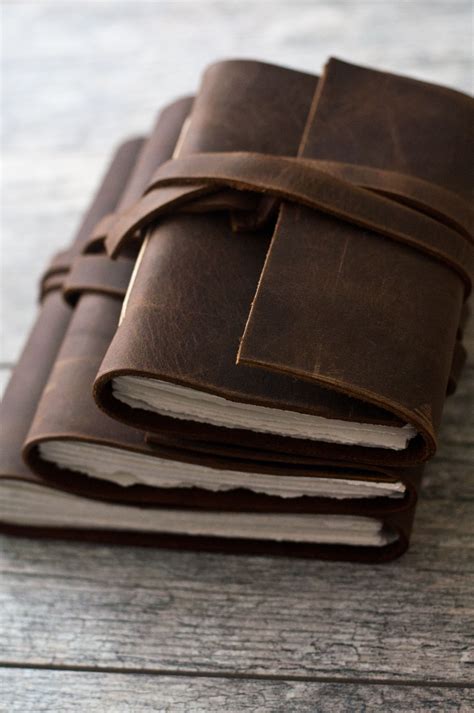 Handmade Rustic Brown Leather Journal Leather Journal Brown Leather