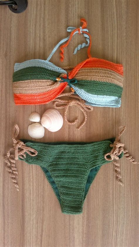 Bikini All Uncinetto Golden Girl Per Ballare Quest Estate Bikini Croc