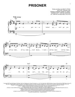 Prisoner Feat Dua Lipa Easy Piano Print Sheet Music Now