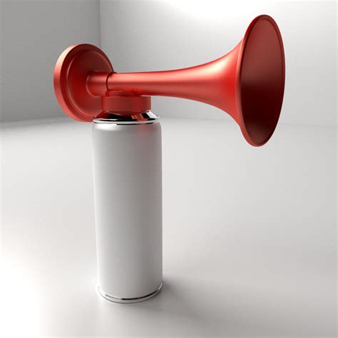 Portable Air Horn D Model Ds Fbx Blend Dae Cgtrader